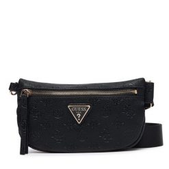 Torebka Guess. Czarne listonoszki damskie Guess, z aplikacjami, bez dodatków. Za 494.99 zł.