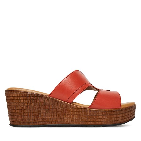 Klapki Lasocki. Czerwone klapki damskie Lasocki, bez wzorów, bez obcasa, bez zapięcia. Za 169.99 zł.