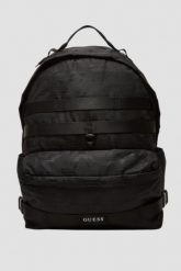 GUESS Czarny męski plecak Asti Rounded. Czarne plecaki męskie Guess, z aplikacjami. W wyprzedaży za 470.99 zł.
