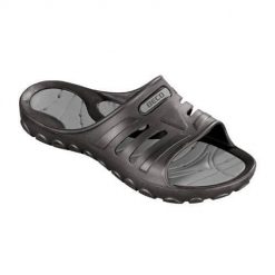 Klapki unisex Beco czarne i szare. Czarne klapki damskie 47 Brand, bez wzorów, bez obcasa, bez zapięcia. Za 196.99 zł.