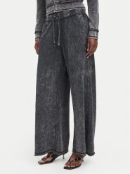 Juicy Couture Spodnie dresowe JCWBJ226321 Czarny Relaxed Fit. Czarne spodnie dresowe damskie Juicy Couture, bez wzorów, z bawełny. Za 349.99 zł.