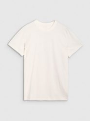 4F T-shirt regular z nadrukiem męski - biały XXL. Białe t-shirty męskie 4F, m, bez wzorów, z bawełny, bez kołnierzyka, bez ramiączek. W wyprzedaży za 39.99 zł.