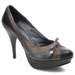 Szare Szpilki Baldaccini Eleganckie Skórzane Buty. Szare szpilki damskie Baldaccini, bez wzorów, ze skóry, bez obcasa, na szpilce, bez zapięcia. Za 175.00 zł.