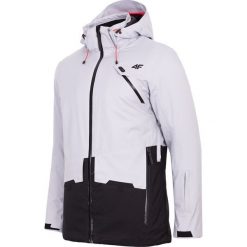 Kurtka narciarska męska KUMN255 - szary. Szare kurtki sportowe męskie 4F, m, bez wzorów, z meshu, z kapturem, narciarskie. W wyprzedaży za 349.99 zł.