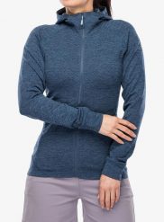 Bluza z kapturem damska Rab Nexus Hoody. Niebieskie bluzy damskie RAB, l, bez wzorów, z elastanu, klasyczne, bez ramiączek, z kapturem. Za 369.99 zł.