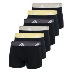 Bokserki Active Flex Cotton 6 pak. Czarne bokserki męskie Adidas, bez wzorów, z bawełny. Za 333.00 zł.