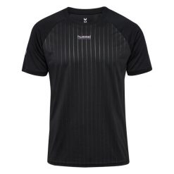 Koszulka Hummel Pulse Stripe. Czarne koszulki sportowe męskie Hummel, bez wzorów, bez ramiączek, do piłki nożnej. Za 214.50 zł.