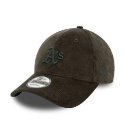 Czapka z daszkiem Oakland Athletics Cord 9Forty. Zielone czapki damskie New Era, bez wzorów, z bawełny. Za 139.99 zł.