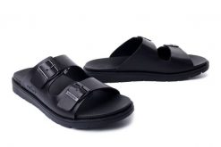 RIEKER 24290-00 black, klapki męskie. Czarne klapki męskie Rieker, bez wzorów, bez zapięcia. Za 231.92 zł.