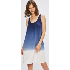 Lauren Ralph Lauren - Koszula nocna. Niebieskie koszule nocne damskie Lauren Ralph Lauren, bez wzorów, z bawełny, bez ramiączek. W wyprzedaży za 139.90 zł.