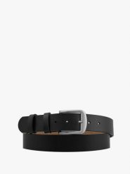 Czarny pasek męski ze skóry licowej PASEK MĘSKI. Czarne paski męskie Ryłko, z materiału, eleganckie. Za 129.99 zł.