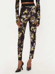 Versace Jeans Couture Legginsy 78HAC101 Czarny Slim Fit. Czarne legginsy damskie Versace Jeans Couture, bez wzorów, z jeansu. Za 359.99 zł.