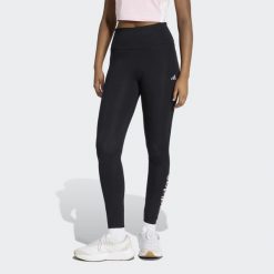 Legginsy fitness damskie ADIDAS. Czarne legginsy damskie Adidas, bez wzorów, z materiału. Za 129.99 zł.