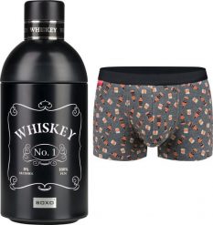 Soxo Bokserki męskie Whiskey w butelce idealny pomysł na prezent M. Bokserki męskie Soxo, bez wzorów. Za 59.99 zł.