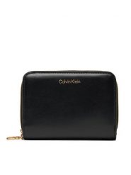 Calvin Klein Portfel Ck Medium Flap Zip Around LV04F1075G Czarny. Czarne portfele damskie Calvin Klein, ze skóry. Za 209.99 zł.