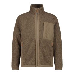 Polar CMP. Brązowe bluzy sportowe męskie CMP, bez wzorów, z polaru, bez kaptura, trekkingowe. Za 389.00 zł.