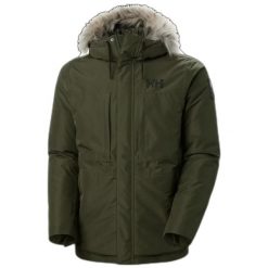 Parka Helly Hansen Coastal 3.0. Zielone parki męskie Helly Hansen, m, bez wzorów, z futra, bez kołnierzyka. Za 1,203.70 zł.
