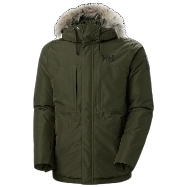 Parka Helly Hansen Coastal 3.0. Zielone parki męskie Helly Hansen, m, bez wzorów, z futra, bez kołnierzyka. Za 1,199.60 zł.