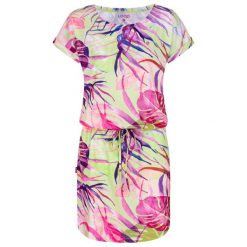 Sukienka damska Loap Anuma żółta. Żółte sukienki damskie ZSPORT, na spacer, na lato, s, bez wzorów, sportowe, bez kołnierzyka, bez ramiączek, sportowe. Za 165.99 zł.