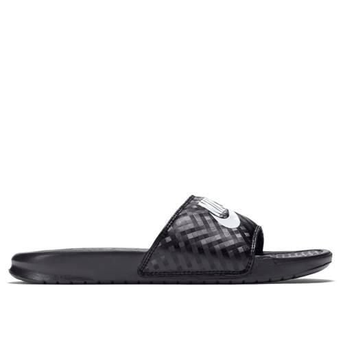 Klapki damskie Nike Wmns Benassi Jdi. Czarne klapki damskie Nike, bez wzorów, z materiału, bez obcasa, bez zapięcia. Za 259.99 zł.