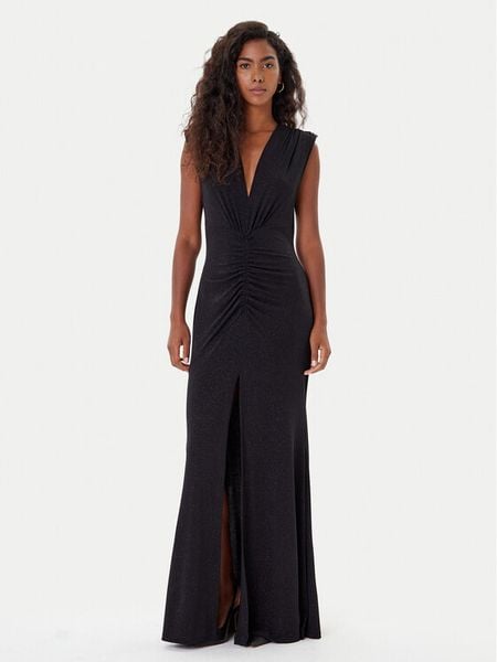 Rinascimento Sukienka koktajlowa CFC0126181003 Czarny Slim Fit. Czarne sukienki damskie Rinascimento, s, bez wzorów, z syntetyku, wizytowe, bez kołnierzyka, bez ramiączek. Za 649.99 zł.