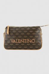 VALENTINO Mała brązowa listonoszka Liuto. Brązowe listonoszki damskie Valentino by Mario Valentino, bez wzorów, małe, bez dodatków. W wyprzedaży za 331.99 zł.