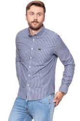 KOSZULA LEE SLIM BUTTON DOWN WHITE L66VBB12. Białe koszule męskie Lee, l, z aplikacjami, bez kołnierzyka, bez ramiączek. W wyprzedaży za 69.99 zł.