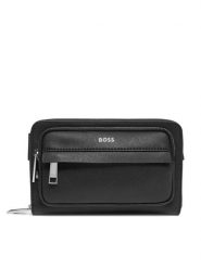 BOSS Saszetka nerka 50530098 Czarny. Czarne saszetki i nerki męskie Boss, bez wzorów, ze skóry. Za 559.99 zł.