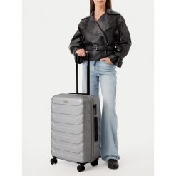 Walizka średnia GINO ROSSI. Szare walizki męskie Gino Rossi, bez wzorów, średnie. Za 279.99 zł.