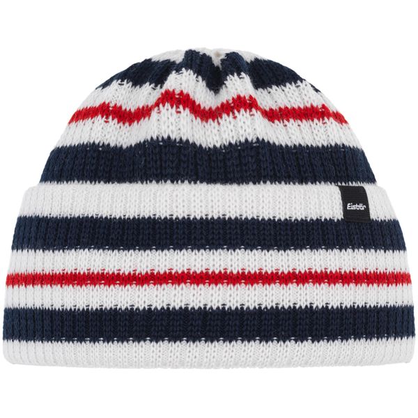 Czapka Eisbar Stripy MÜ. Niebieskie czapki damskie Eisbar, bez wzorów, z materiału, sportowe. Za 179.90 zł.