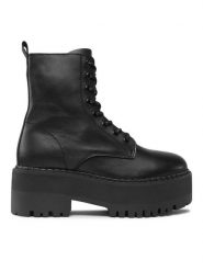 Tommy Jeans Botki Tjw Boot Zip Up EN0EN02305 Czarny. Czarne botki damskie Tommy Jeans, bez wzorów, z jeansu, bez obcasa, na słupku, bez zapięcia. Za 879.99 zł.