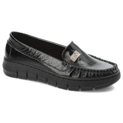 Czarne Półbuty Armodo Eleganckie Obuwie Damskie. Czarne półbuty damskie Armodo, bez wzorów, ze skóry, eleganckie, bez obcasa, bez zapięcia. Za 349.00 zł.