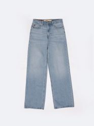 Jeansy damskie z szeroką nogawką niebieskie Atrea 195. Niebieskie jeansy damskie BIG STAR, bez wzorów, z denimu, eleganckie, z podwyższonym stanem. Za 349.99 zł.