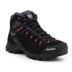 Buty trekkingowe męskie Salewa MS Alp Mate Mid WP. Brązowe trekkingi męskie Salewa, z gumy, za kostkę, bez zapięcia. Za 832.00 zł.