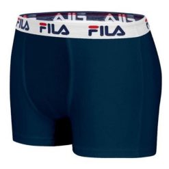 Męskie Bokserki Fila z Oddychającej Bawełny - Rozmiar XL. Niebieskie bokserki męskie Fila, bez wzorów, z bawełny. Za 129.99 zł.