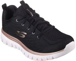 Skechers Skechers damskie buty sportowe GRACEFUL-GET CONNECTED 12615 BKGD BLACK/GOLD 41. Czarne obuwie sportowe damskie Skechers, bez wzorów, bez zapięcia. Za 249.99 zł.