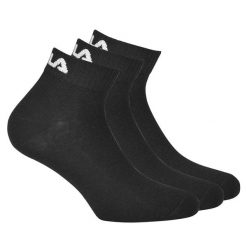 Skarpetki krótkie unisex Fila Invisible Plain Socks 3 pary. Czarne skarpety męskie Fila, bez wzorów, z bawełny. Za 28.99 zł.