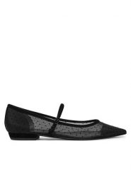 Tory Burch Baleriny Double Buckle Mary Jane 164030 Czarny. Czarne balerinki damskie Tory Burch, bez wzorów, z materiału, bez obcasa, bez zapięcia. Za 939.99 zł.