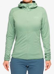 Bluza rozpinana damska Rab Evolute Hoody. Zielone bluzy damskie RAB, l, bez wzorów, z materiału, bez ramiączek, bez kaptura. Za 500.49 zł.
