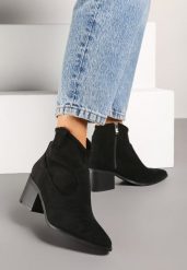 Czarne Botki Vices w Stylu Kowbojek na Obcasie Vertige. Czarne botki damskie Renee, na jesień, bez wzorów, z jeansu, boho, bez obcasa, na obcasie, bez zapięcia. Za 139.99 zł.