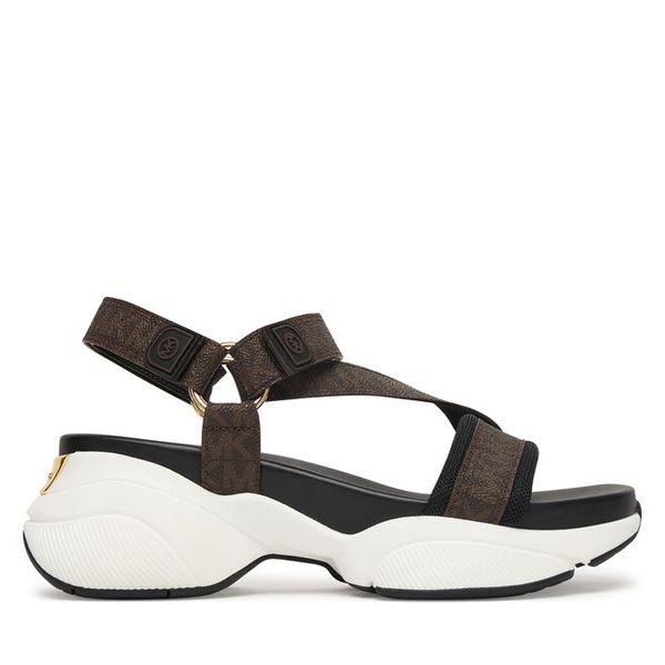 Sandały MICHAEL Michael Kors. Brązowe sandały damskie MICHAEL Michael Kors, bez wzorów, bez obcasa, na płaskiej podeszwie, bez zapięcia. Za 599.99 zł.