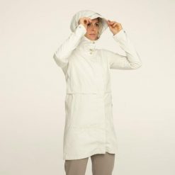 Undyed Parka Rain Jacket Women. Białe parki damskie AGU, l, bez wzorów, z materiału, z kapturem. Za 432.80 zł.