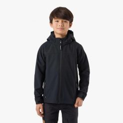 Kurtka softshell turystyka junior Swedemount Tromsö Softshell Jacket wodoodporna. Czarne kurtki męskie SWEDEMOUNT, bez wzorów, z softshellu, sportowe, bez kaptura. Za 199.99 zł.