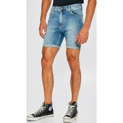 Lee - Szorty. Niebieskie szorty męskie Lee, bez wzorów, z bawełny, casualowe. W wyprzedaży za 189.90 zł.