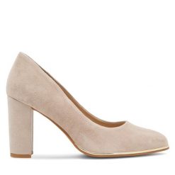 Czółenka Lasocki. Brązowe czółenka damskie Lasocki, bez wzorów, bez obcasa, bez zapięcia. Za 183.99 zł.