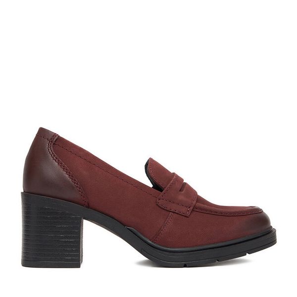 Półbuty Lasocki. Czerwone półbuty damskie Lasocki, bez wzorów, bez obcasa, na obcasie, bez zapięcia. Za 229.99 zł.