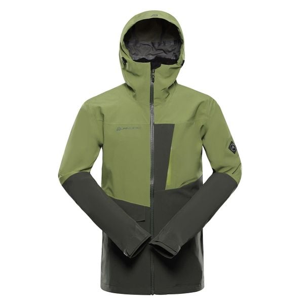 Kurtka męska trekkingowa wodoodporna Alpine Pro Zarr 2. Zielone kurtki męskie Alpine Pro, m, bez wzorów, z hardshellu, sportowe, bez kaptura. W wyprzedaży za 899.00 zł.