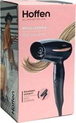 Suszarka Hoffen Składana suszarka do włosów 1200W - Czarna. Czarne suszarki do włosów HOFFEN. Za 54.99 zł.