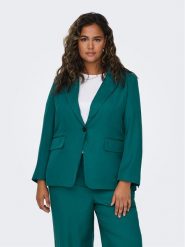 ONLY Carmakoma Marynarka New Frey 15306759 Zielony Regular Fit. Zielone marynarki i żakiety damskie Only Carmakoma, bez wzorów, z syntetyku, bez kołnierzyka, bez ramiączek. Za 129.99 zł.