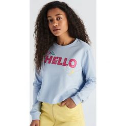 Bluza z kolorowym nadrukiem - Niebieski. Niebieskie bluzy damskie Sinsay, s, bez wzorów, bez ramiączek, bez kaptura. W wyprzedaży za 14.99 zł.